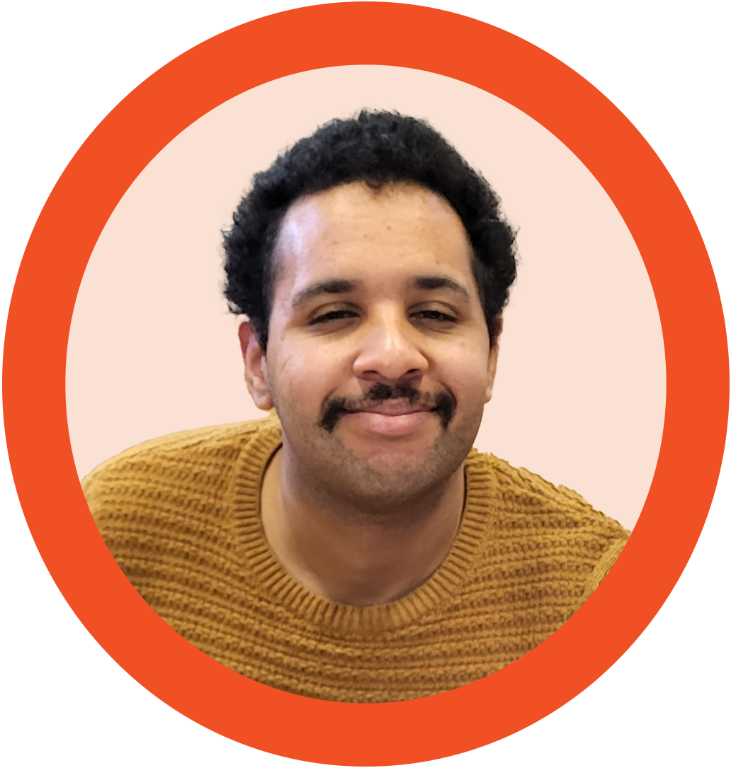 A young man with a moustache