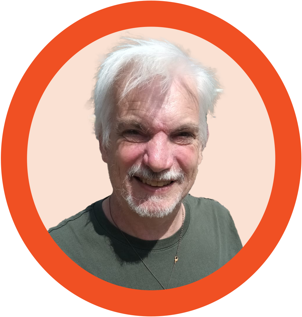 A man with white hair