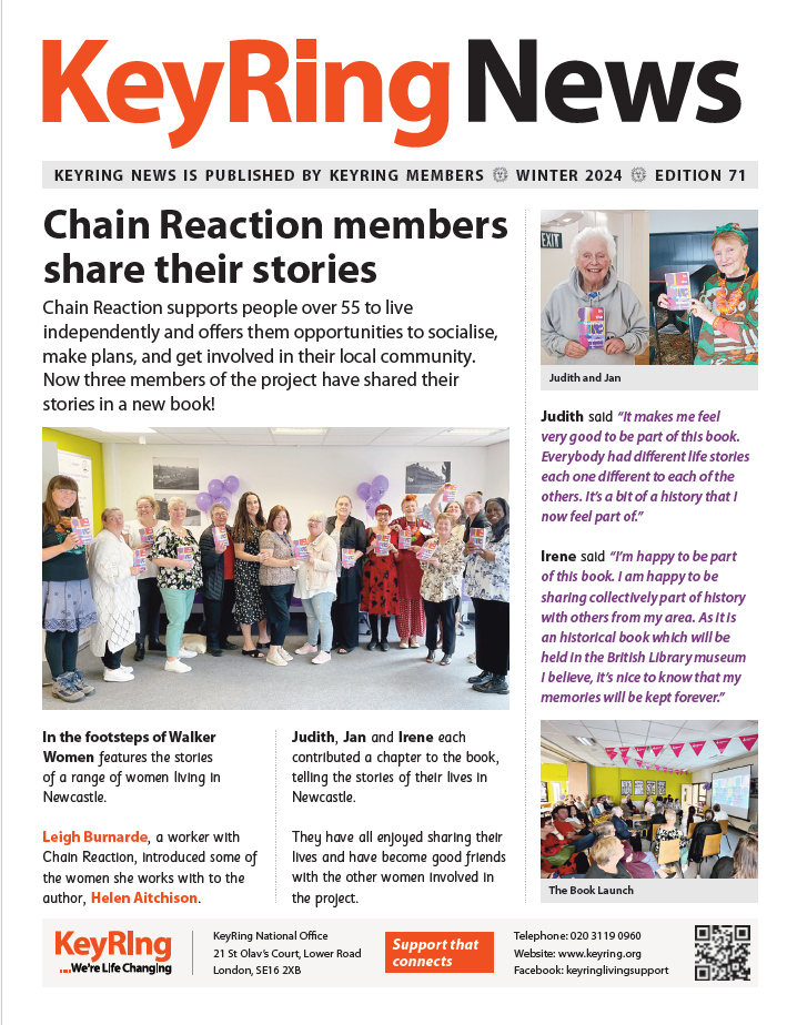 The front page of the KeyRing News