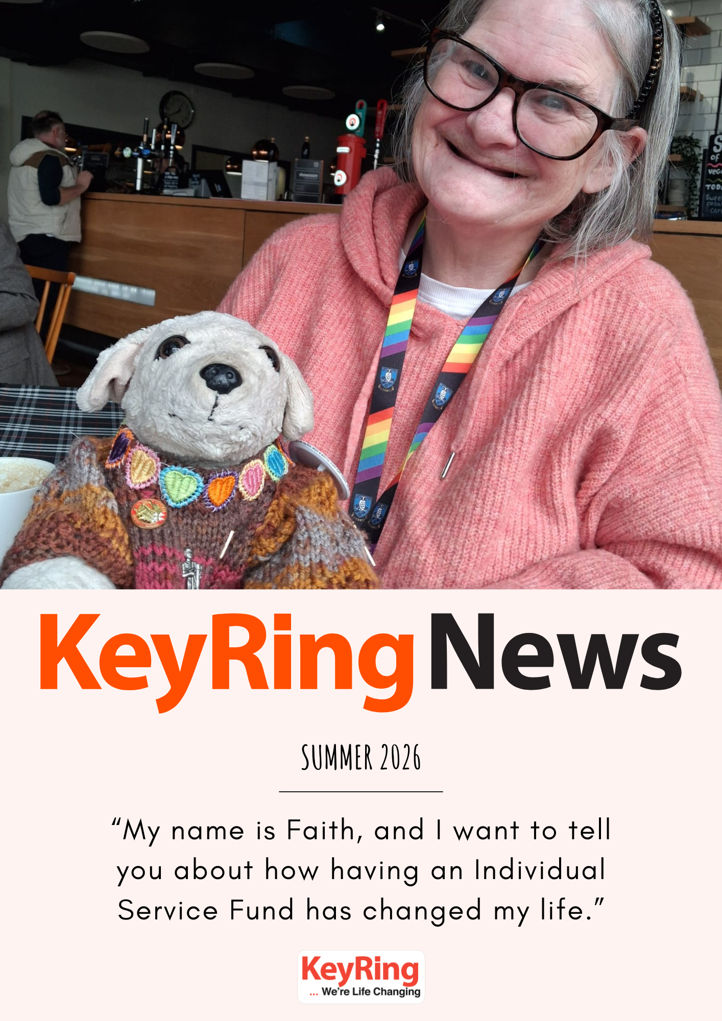 The front page of the KeyRing News